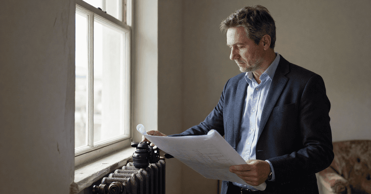 Balcon en extérieur avec vue sur le paysage.