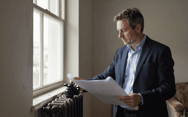 Balcon en extérieur avec vue sur le paysage.