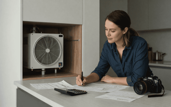 Balcon avec climatisation extérieure pour confort optimal.