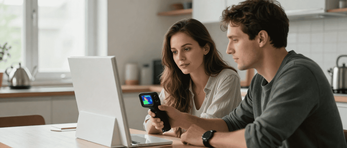 Balcon en bois avec mobilier contemporain pour un espace extérieur convivial.