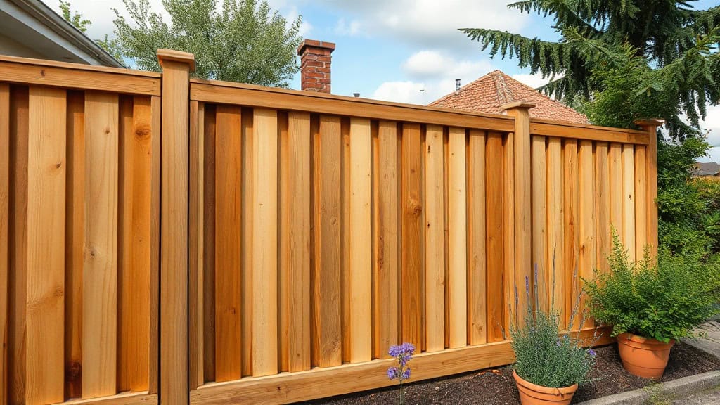 Clôture en bois naturel, idéale pour délimiter un jardin ou une propriété, offrant une solution esthétique et durable. Parfaite pour renforcer la sécurité et l'intimité extérieure.