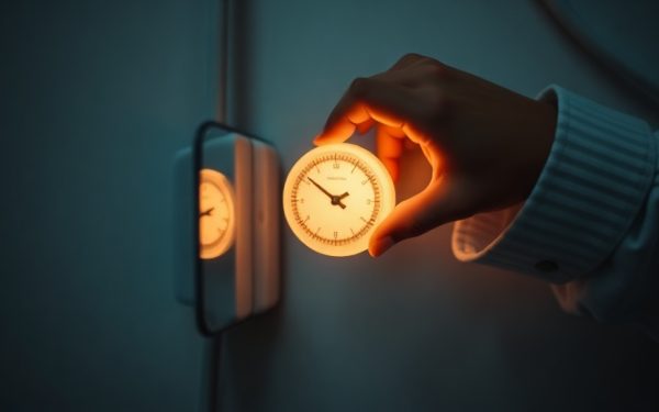 Horloge murale lumineuse contrôlée à distance, installation moderne pour gestion du temps dans un espace intérieur.